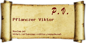 Pflanczer Viktor névjegykártya
